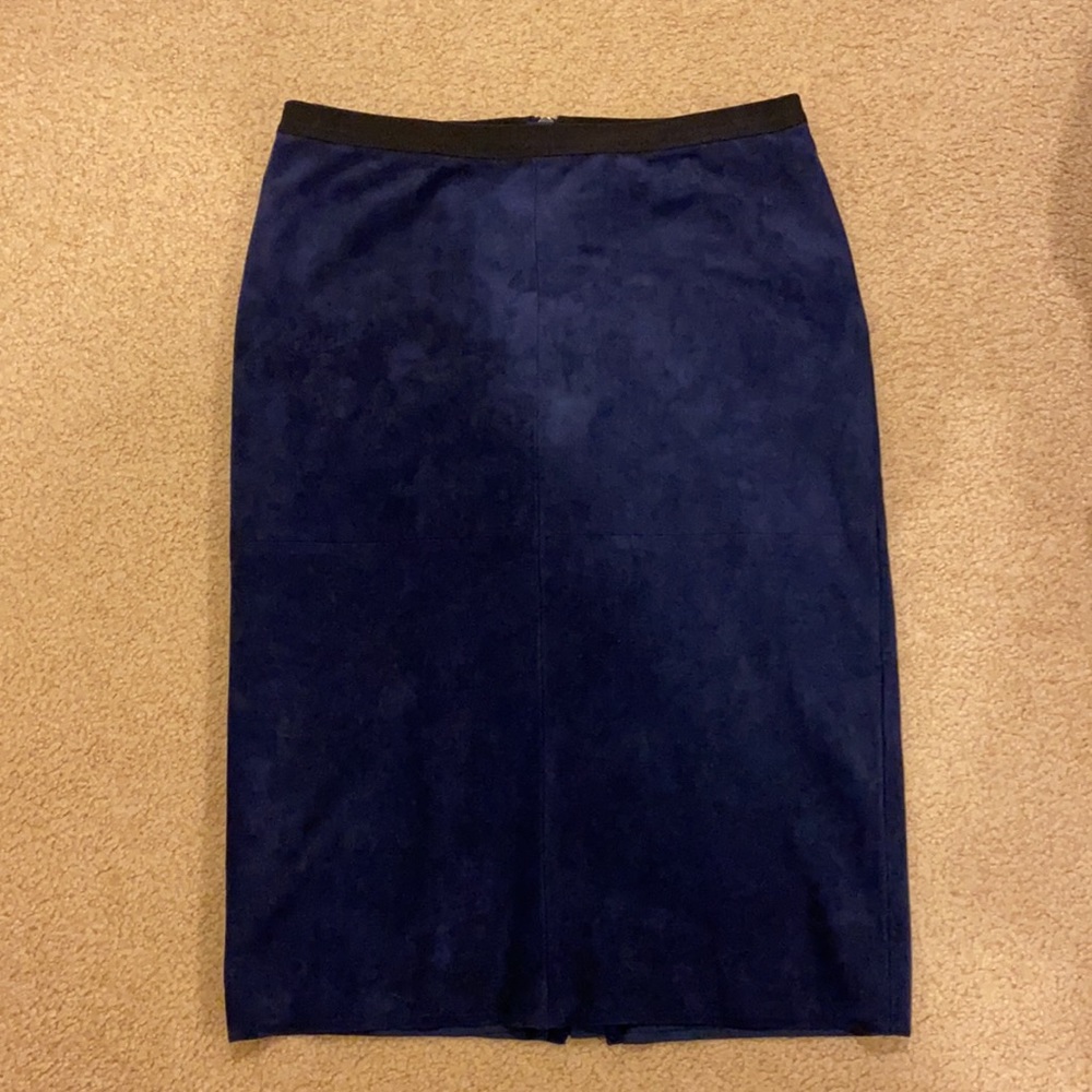 Bcbg double zipper midi suede skirt pencil - Picture 2 of 8